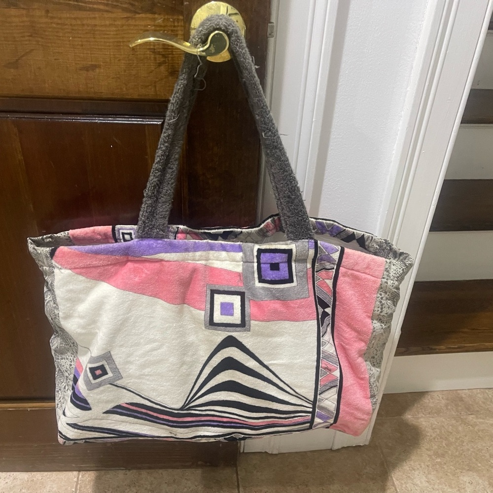 Salvage sacs Pucci towel beach bag